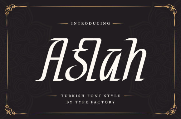 Aslah Font for Handmade and Commercial Craft Projects