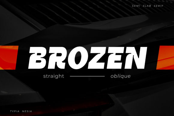 Brozen: A Bold Display Font for Creative Branding
