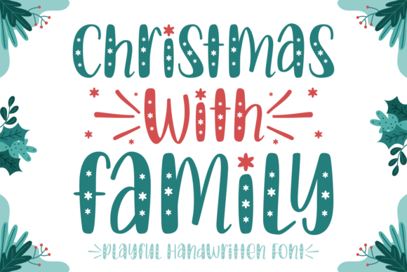 Christmas with Family Font for Business Branding
