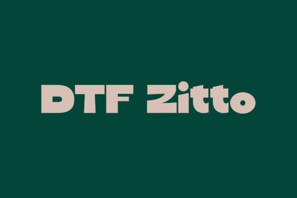 DTF Zitto: A Bold Display Font for Modern Branding