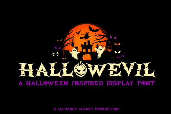 Hallowevil: A Spooky Display Font for Editorial Design