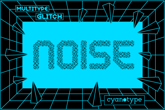 MultiType Glitch Noise: A Pixelated Display Font for Web Design