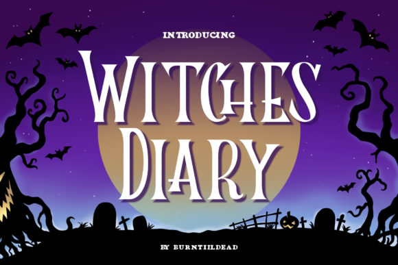 Witches Diary Font for a Spooky Web Design Project